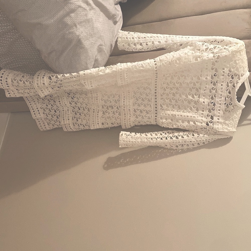SELF PORTRAIT INSPIRED Gorgeous white eyelet star tiered dress custom